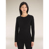 Icebreaker Womens 260 Tech Long Sleeve Crewe Thermal Top - Black