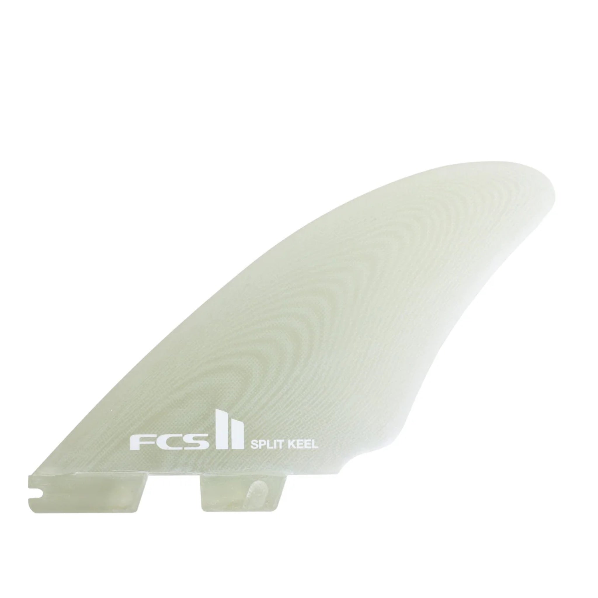 FCS 2 Split Keel PC Quad Fin Set - Clear