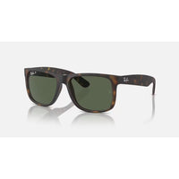 Ray-Ban Justin - Rubber Havana w/ Dark Green Polarised Lens