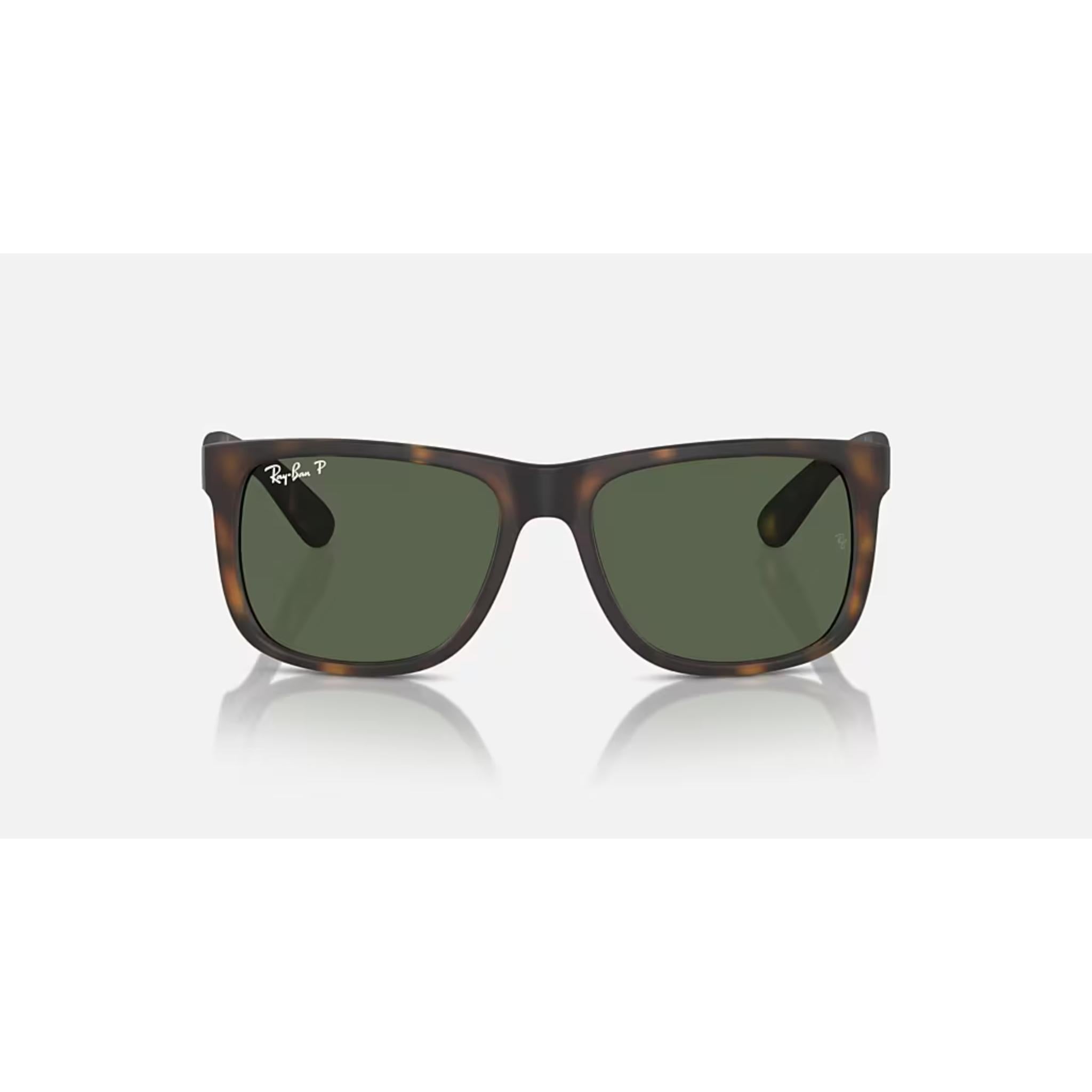 Ray-Ban Justin - Rubber Havana w/ Dark Green Polarised Lens