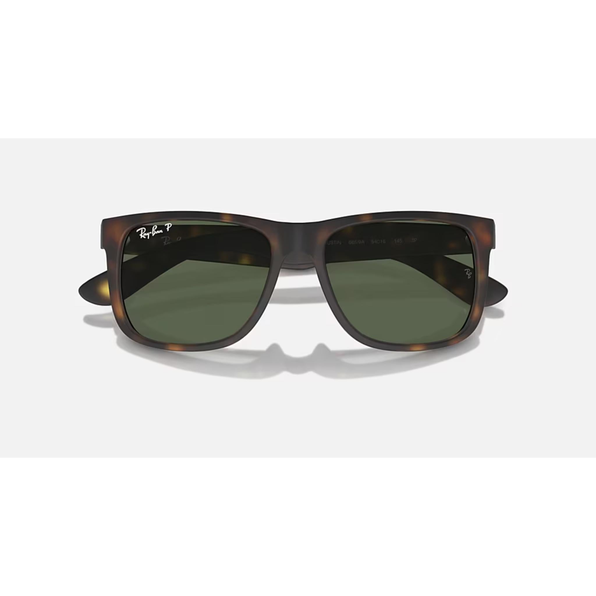 Ray-Ban Justin - Rubber Havana w/ Dark Green Polarised Lens