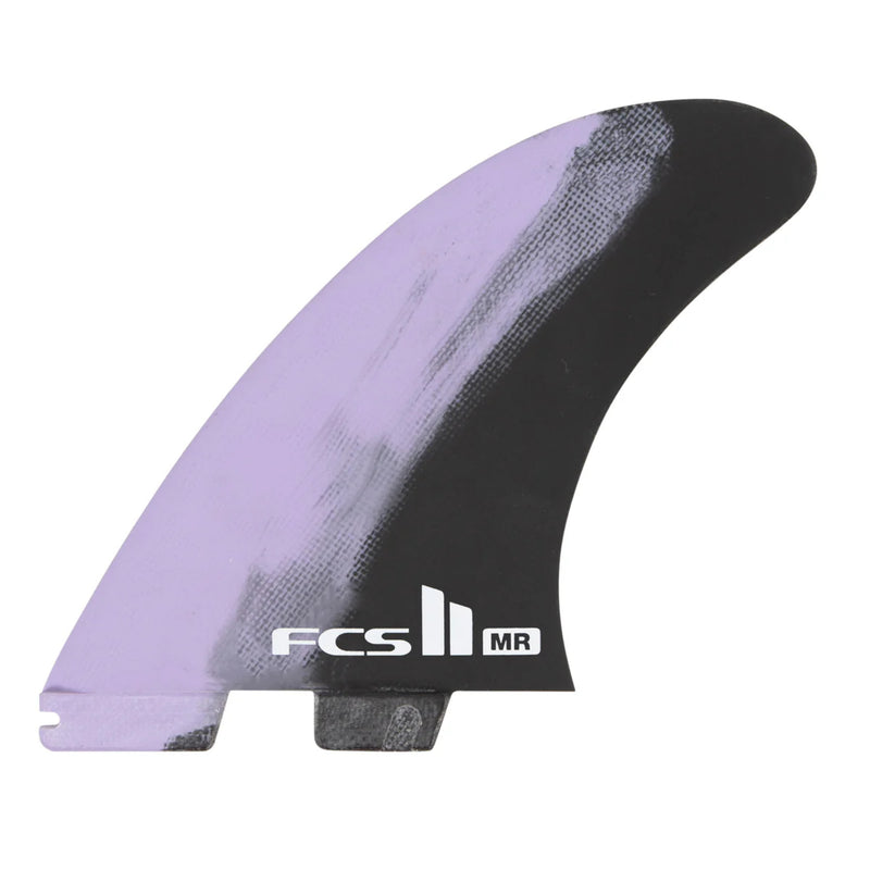 FCS 2 Mark Richards PC Twin Fin + Trailer Fin Set - Lavender / Black