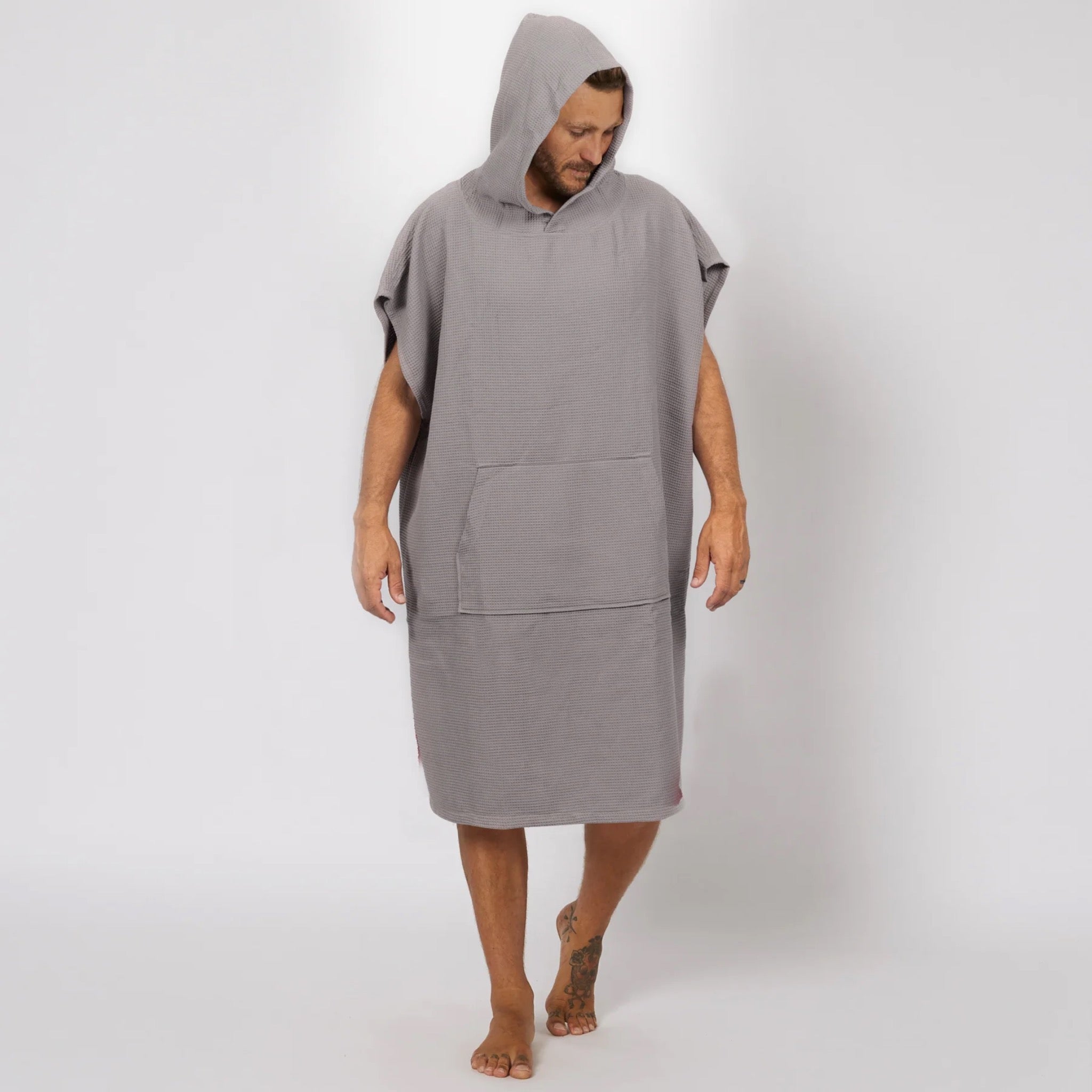 Ocean And Earth Mens Waffle Poncho Hooded Towel