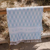 Swim Shady Ocean Current - Beach Towel