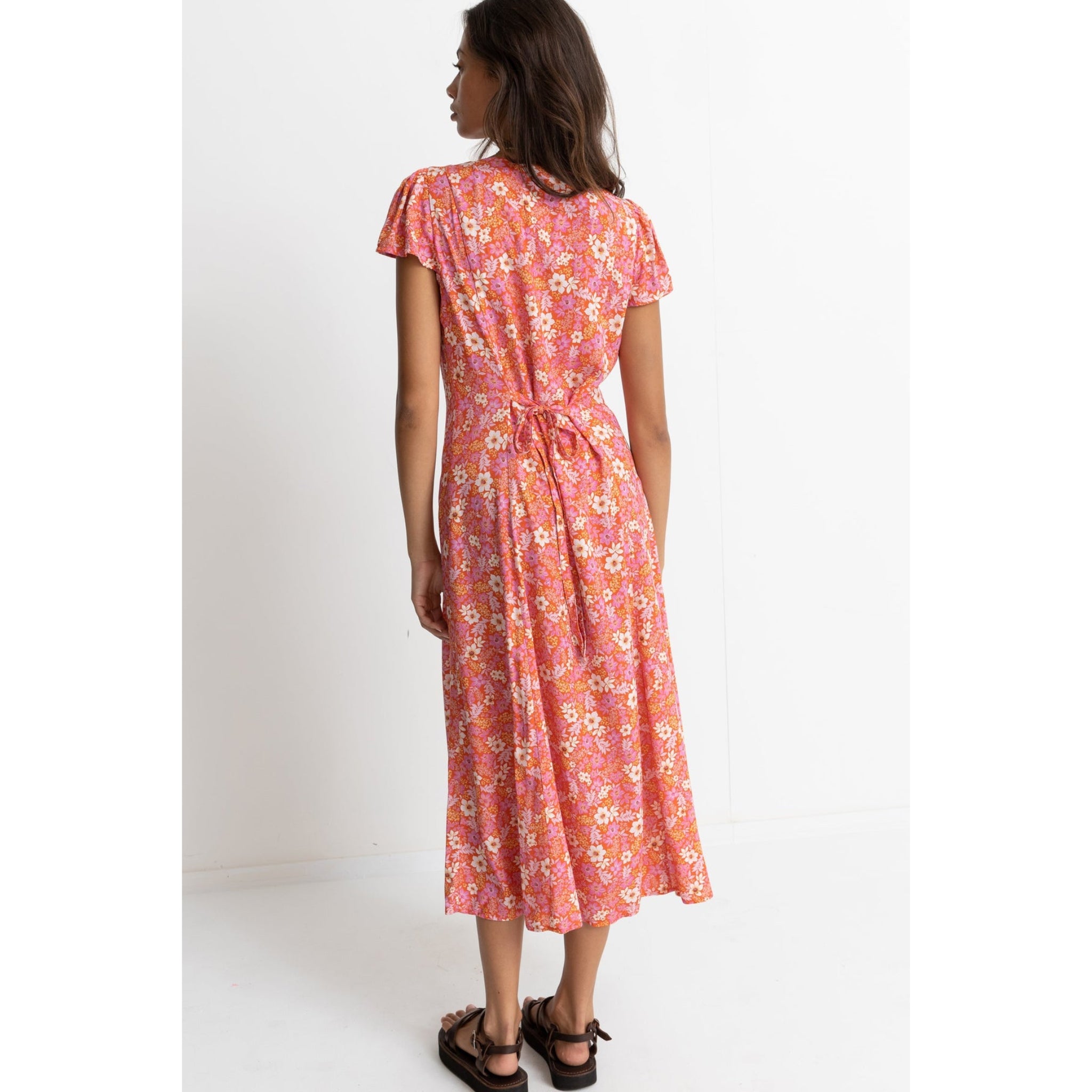 Rhythm Luna Floral Cap Sleeve Midi Dress