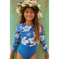 Roxy Girls Hippy Hibiscus Onesie Swimsuit