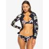 Roxy Sunny Floral Long Sleeve Zip Lycra Rash Top