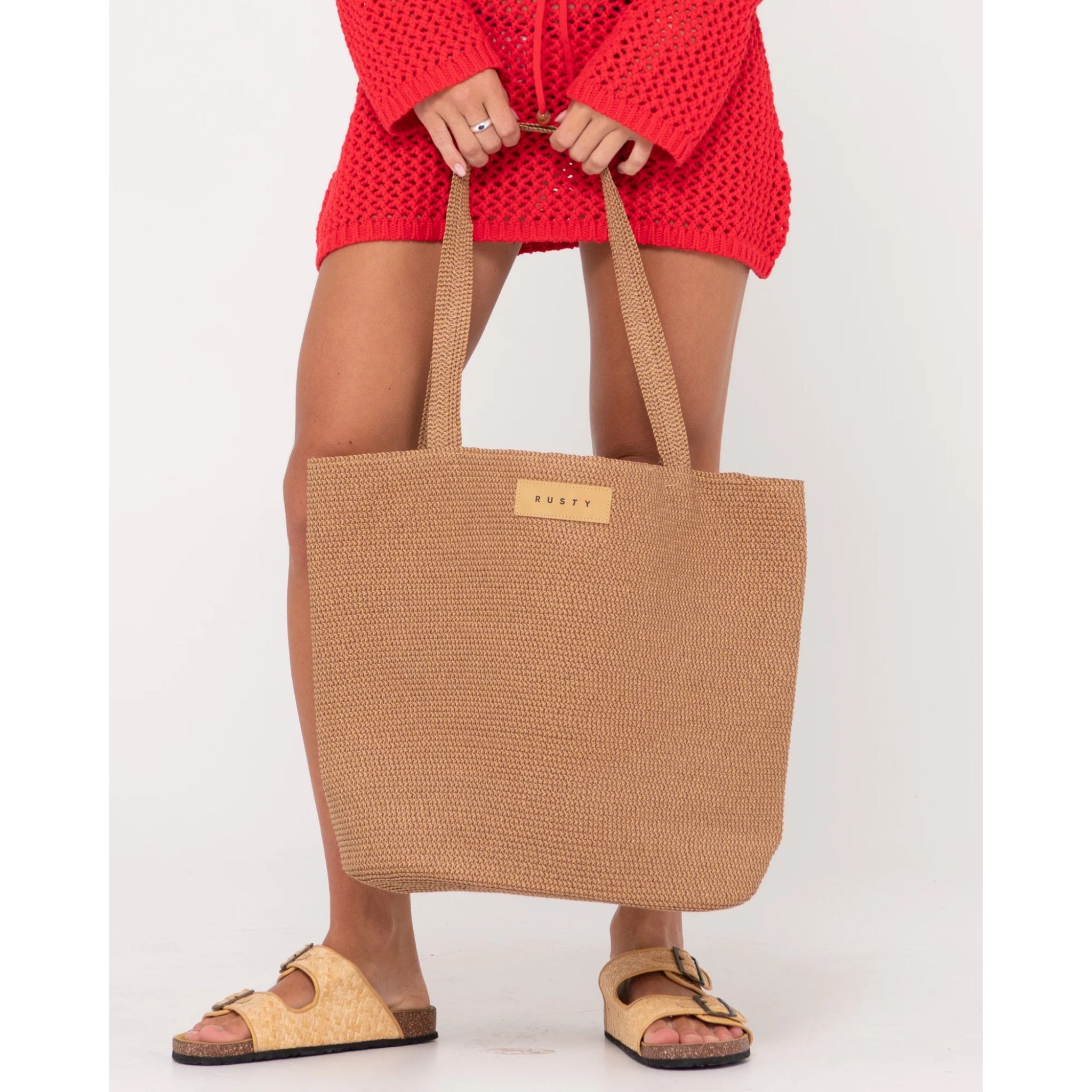 Rusty Gisele Straw Beach Bag