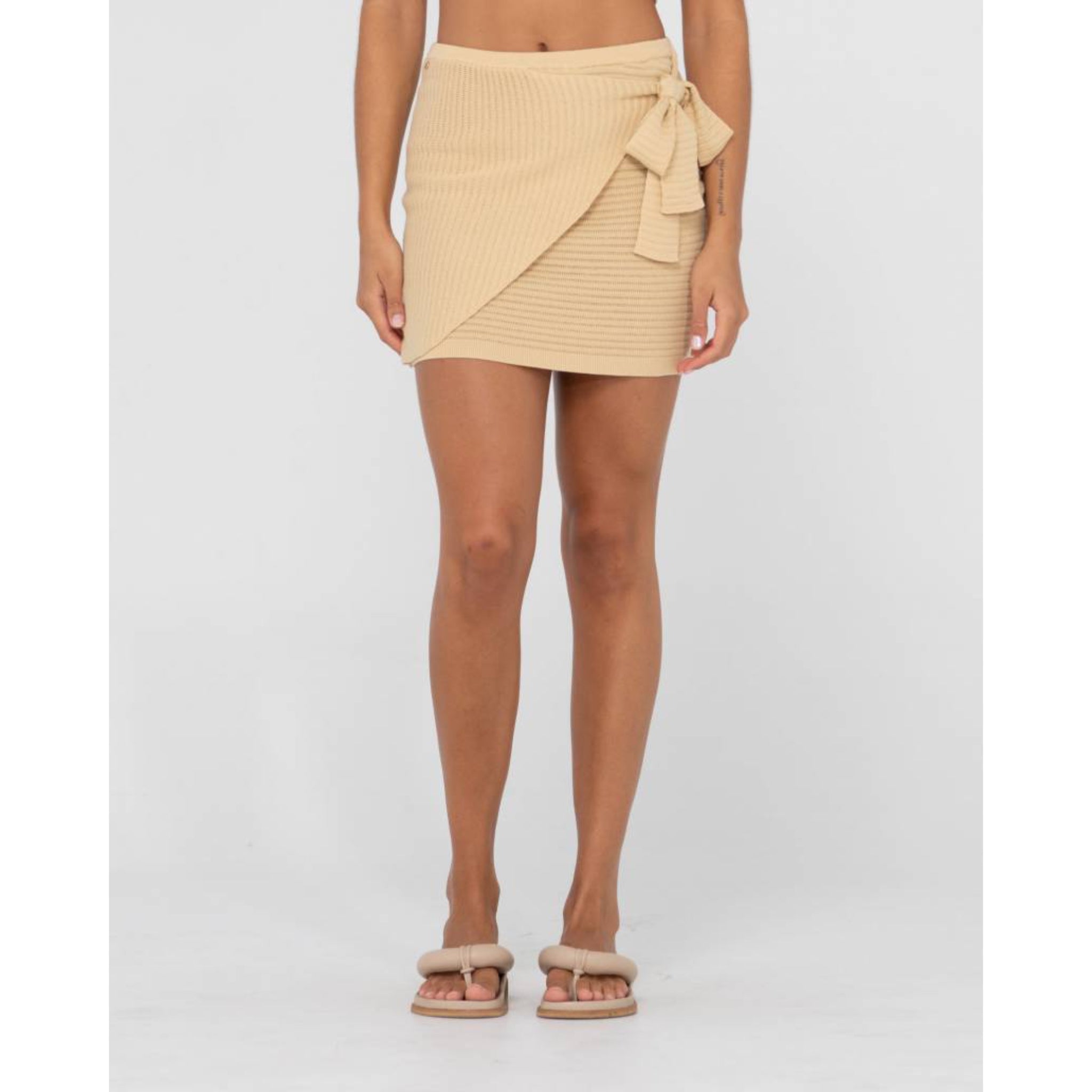 Rusty Harri Knitted Sarong Skirt