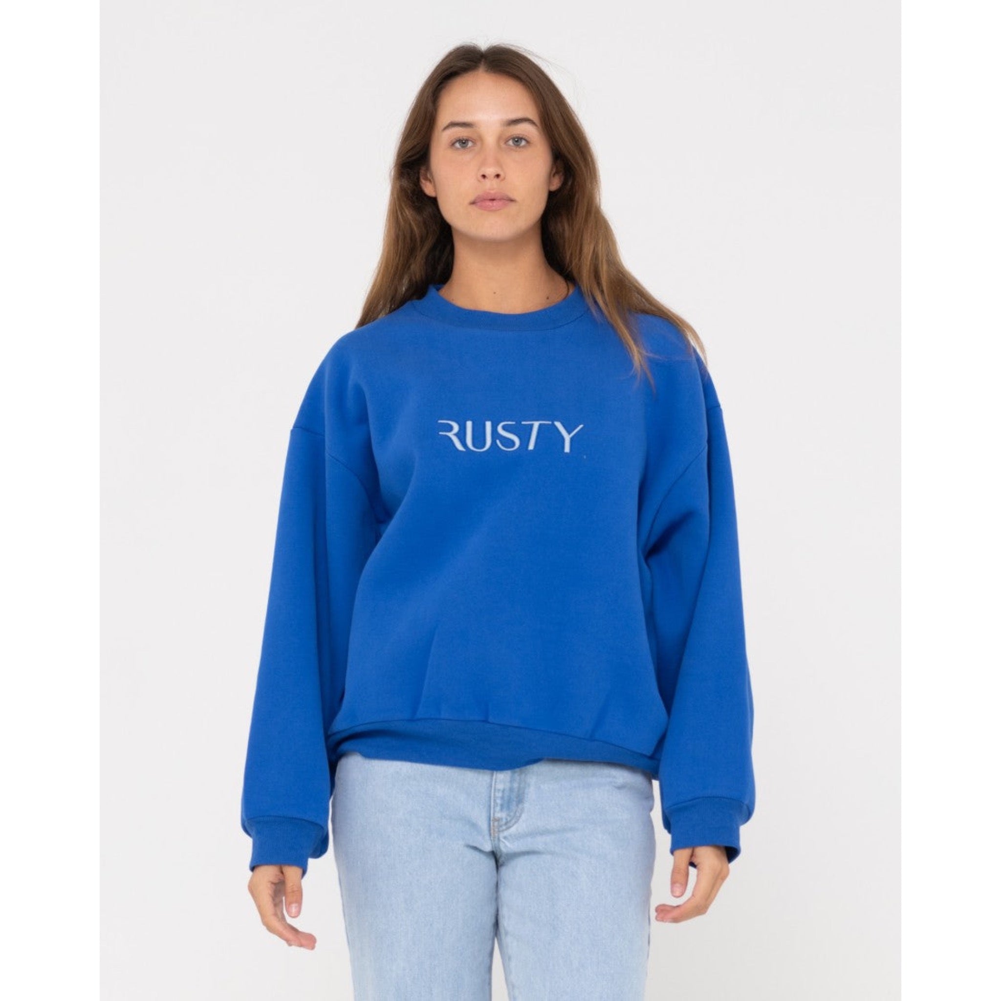 Rusty Signature Oversized Crew Fleece