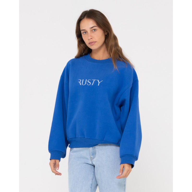 Rusty Signature Oversized Crew Fleece