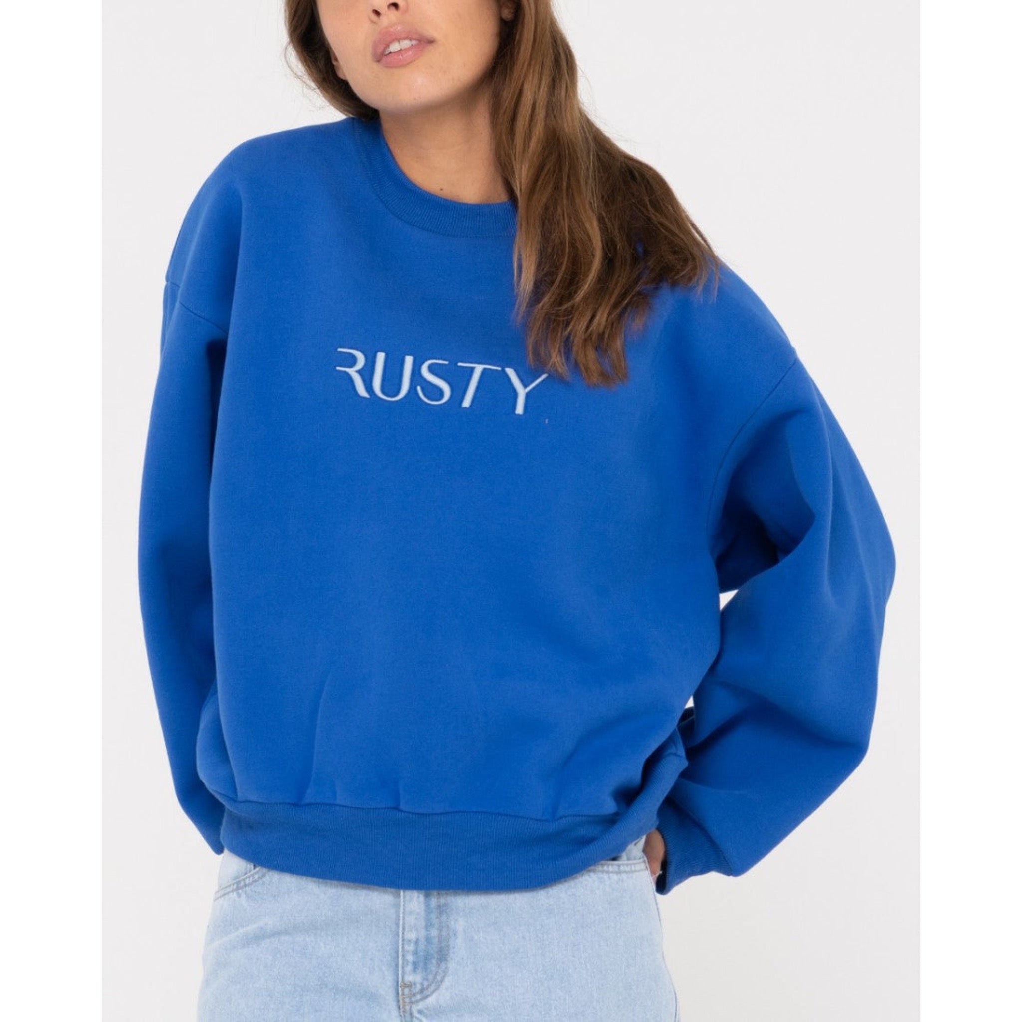 Rusty Signature Oversized Crew Fleece