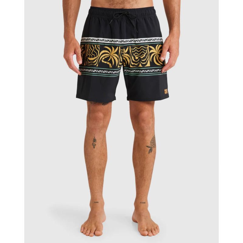 RVCA Fronds Divide Elastic Short