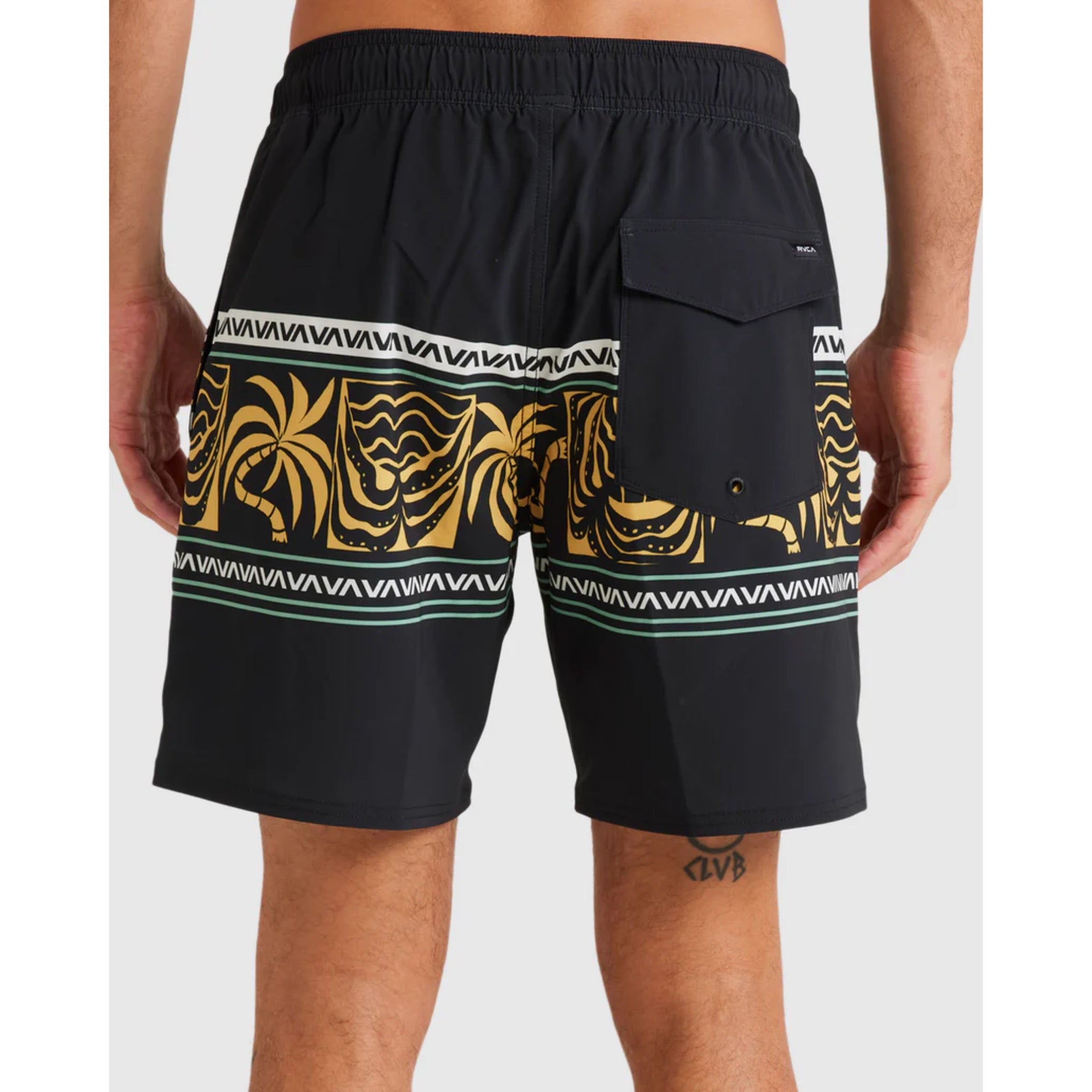 RVCA Fronds Divide Elastic Short