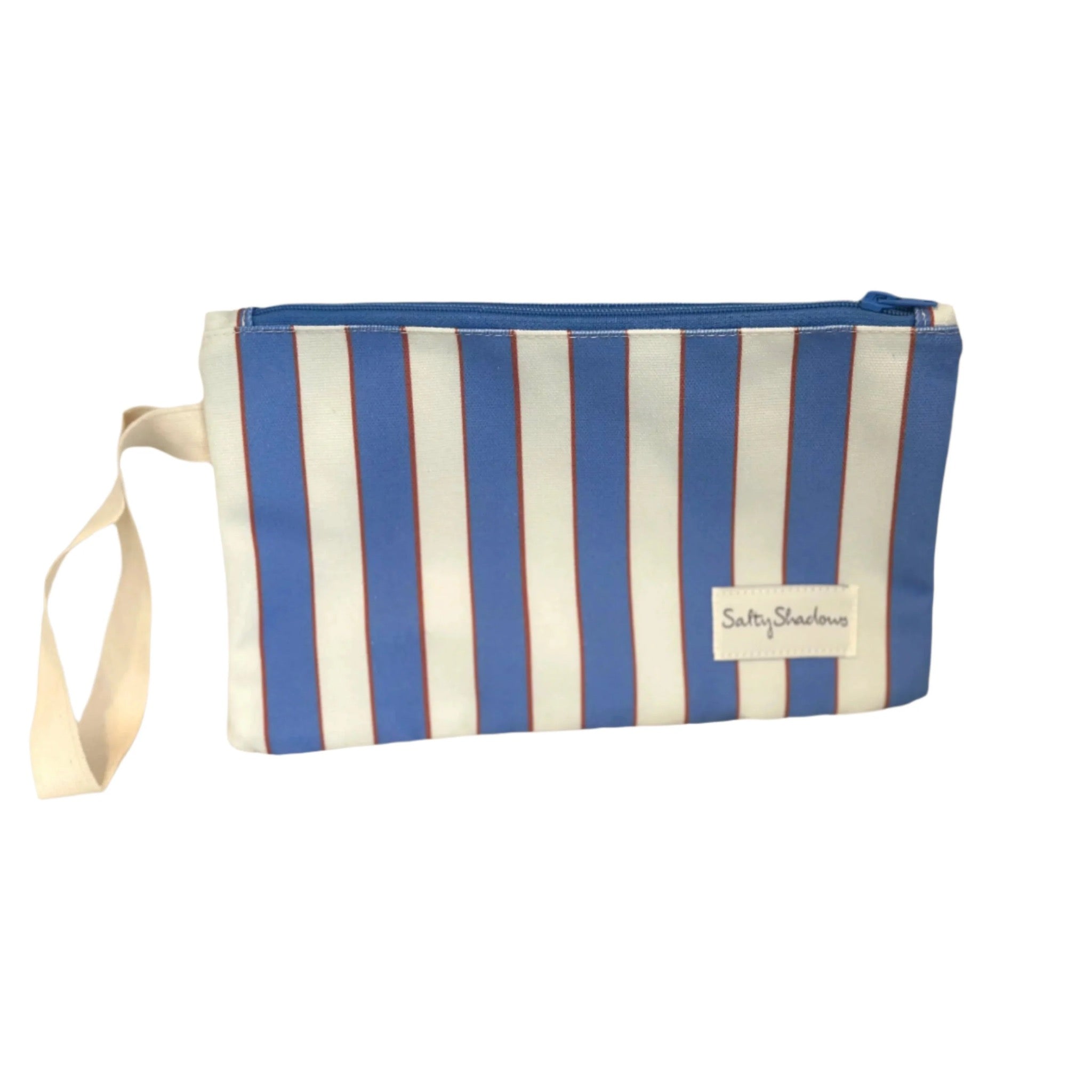 Salty Shadows Canvas Clutch - Blue Stripe