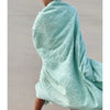 Salty Shadows Cotton Terry Towel - Gossamer Green