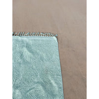 Salty Shadows Cotton Terry Towel - Gossamer Green