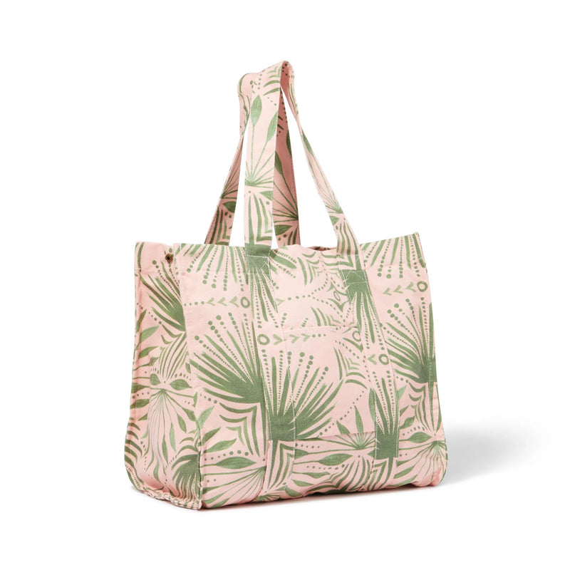 Salty Shadows Oversized Beach Bag - Palm