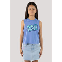 Santa Cruz Girls Vibes Fill Front Muscle Crop Tee