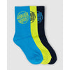 Santa Cruz Youth Vivid Dot Mono Crew Sock - 3 Pack